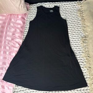Soft Tee-Shirt Material Dress with Pockets